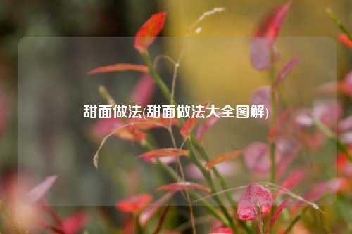 甜面做法(甜面做法大全图解)