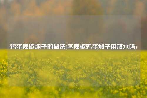 鸡蛋辣椒焖子的做法(蒸辣椒鸡蛋焖子用放水吗)